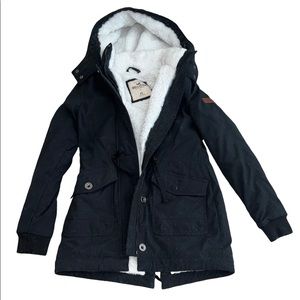 Hollister sherpa lined winter coat